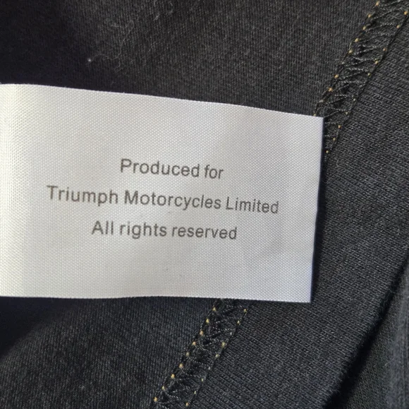 Men's Triumph Motorcycles Tshirt Size XXL - Picture 9 of 10